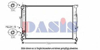 AKS DASIS 480390n -  Радиатор, охлаждение двигателя